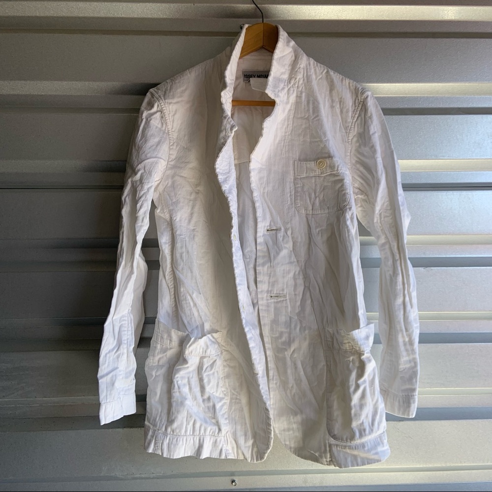 Issey miyake white jacket